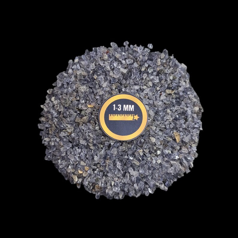 Earthmines Natural Iolite Gemstone Crushed 1-3mm Natural Loose Stone for Orgonite, Jewelry, Reiki, Chakra Healing & Home Decor - Image 2