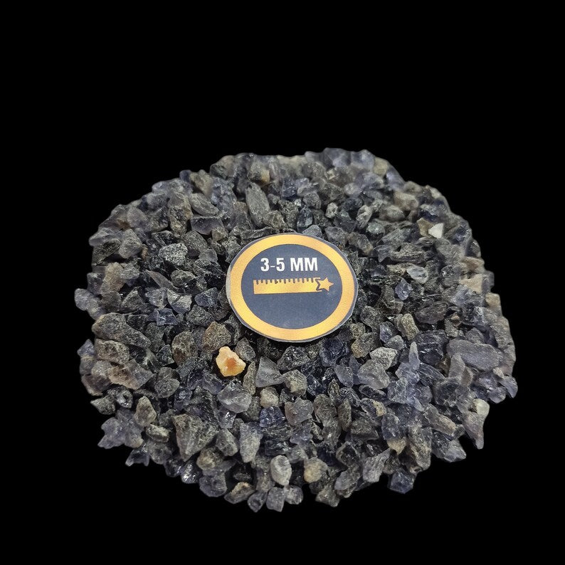 Earthmines Natural Iolite Gemstone Crushed 3-5mm Natural Loose Stone for Vase Fillers, Crystal Decor, Reiki, Chakra Healing & Feng Shui - Image 2