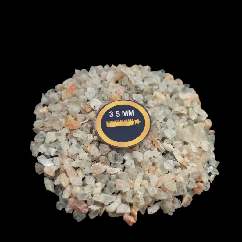 Earthmines Green Sunstone Gemstone Crushed 3-5mm Natural Loose Stone for Vase Fillers, Crystal Decor, Reiki, Chakra Healing & Feng Shui - Image 3