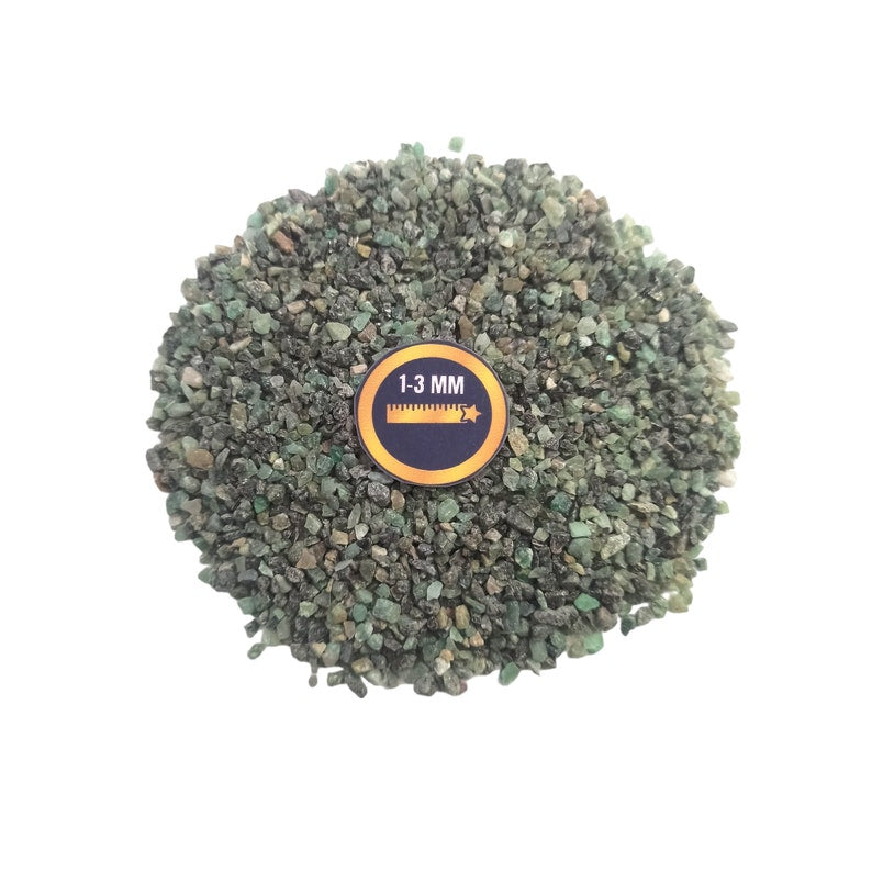 Earthmines Emerald Gemstone Crushed 1-3mm Natural Loose Stone for Orgonite, Jewelry, Reiki, Chakra Healing & Home Decor - Image 4