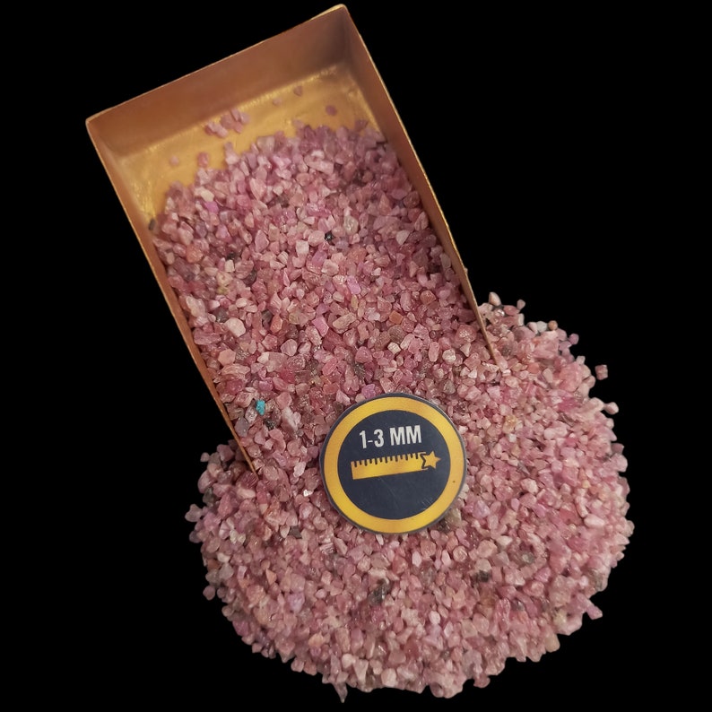 Earthmines Ruby Gemstone Crushed 1-3mm Natural Loose Stone for Orgonite, Jewelry, Reiki, Chakra Healing & Home Decor - Image 3