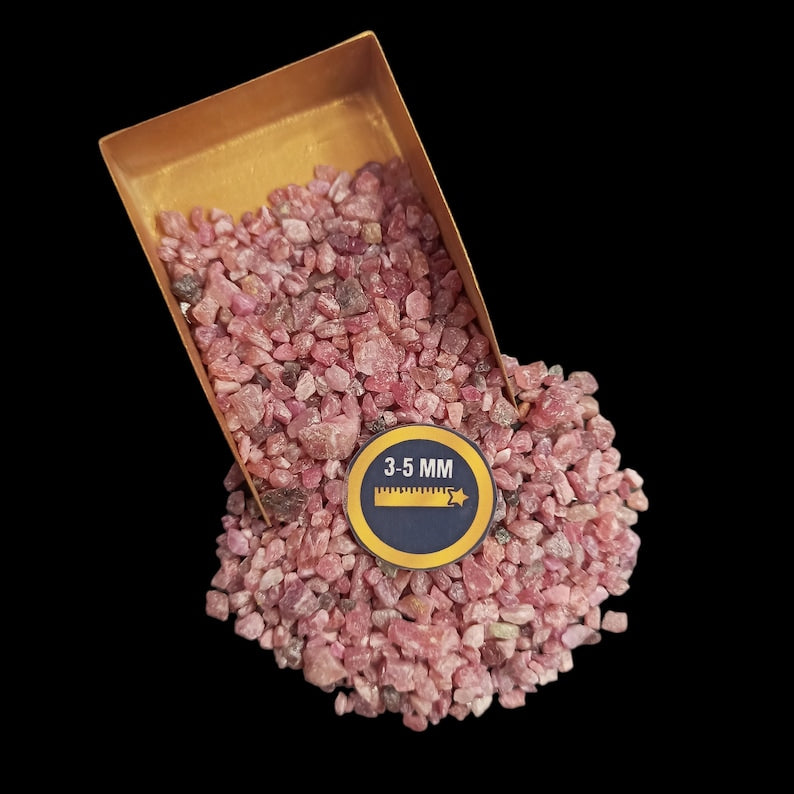 Earthmines Ruby Gemstone Crushed 3-5mm Natural Loose Stone for Vase Fillers, Crystal Decor, Reiki, Chakra Healing & Feng Shui - Image 3