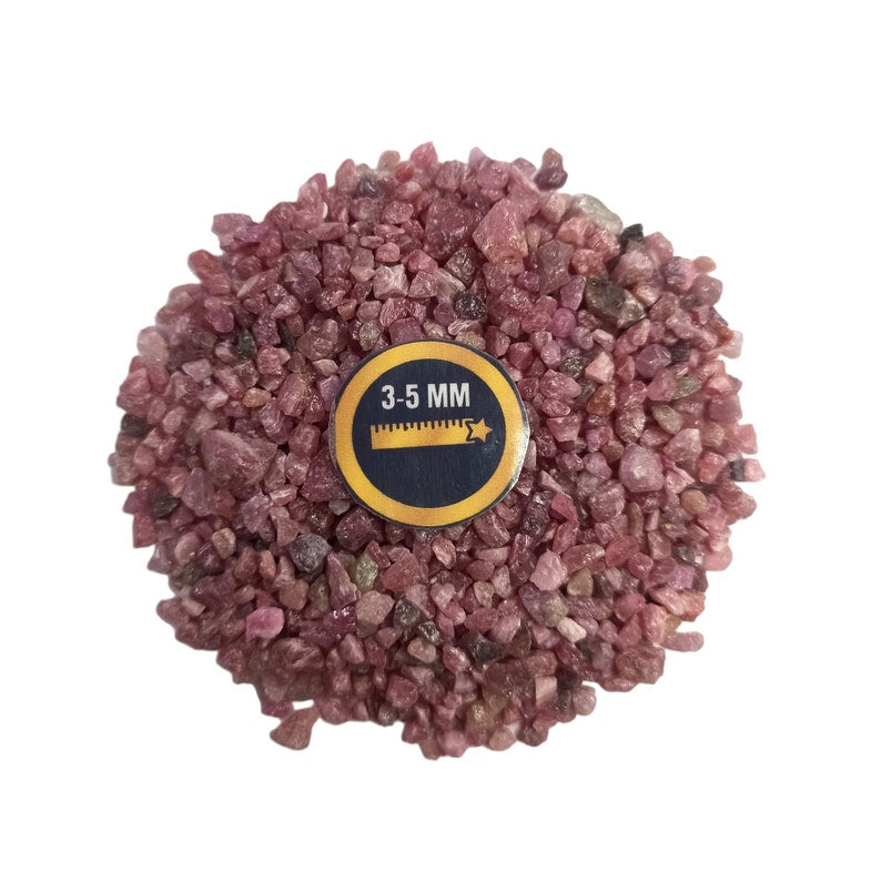 Earthmines Ruby Gemstone Crushed 3-5mm Natural Loose Stone for Vase Fillers, Crystal Decor, Reiki, Chakra Healing & Feng Shui - Image 4