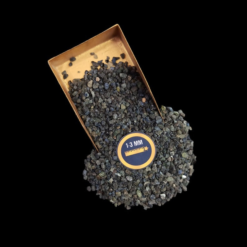 Earthmines Sapphire Gemstone Crushed 1-3mm Natural Loose Stone for Orgonite, Jewelry, Reiki, Chakra Healing & Home Decor - Image 3