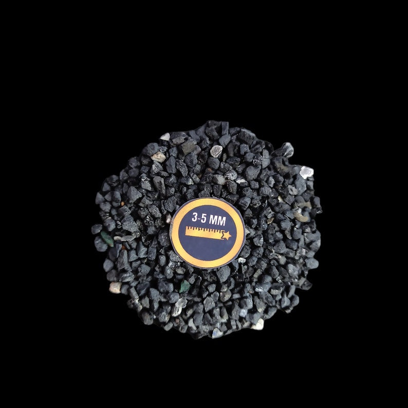 Earthmines Black Tourmaline Gemstone Crushed 3-5mm Natural Loose Stone for Vase Fillers, Crystal Decor, Reiki, Chakra Healing & Feng Shui - Image 2