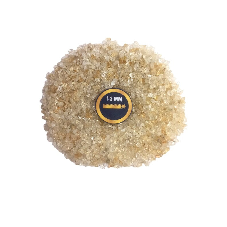 Earthmines Citrine Gemstone Crushed 1-3mm Natural Loose Stone for Orgonite, Jewelry, Reiki, Chakra Healing & Home Decor - Image 4