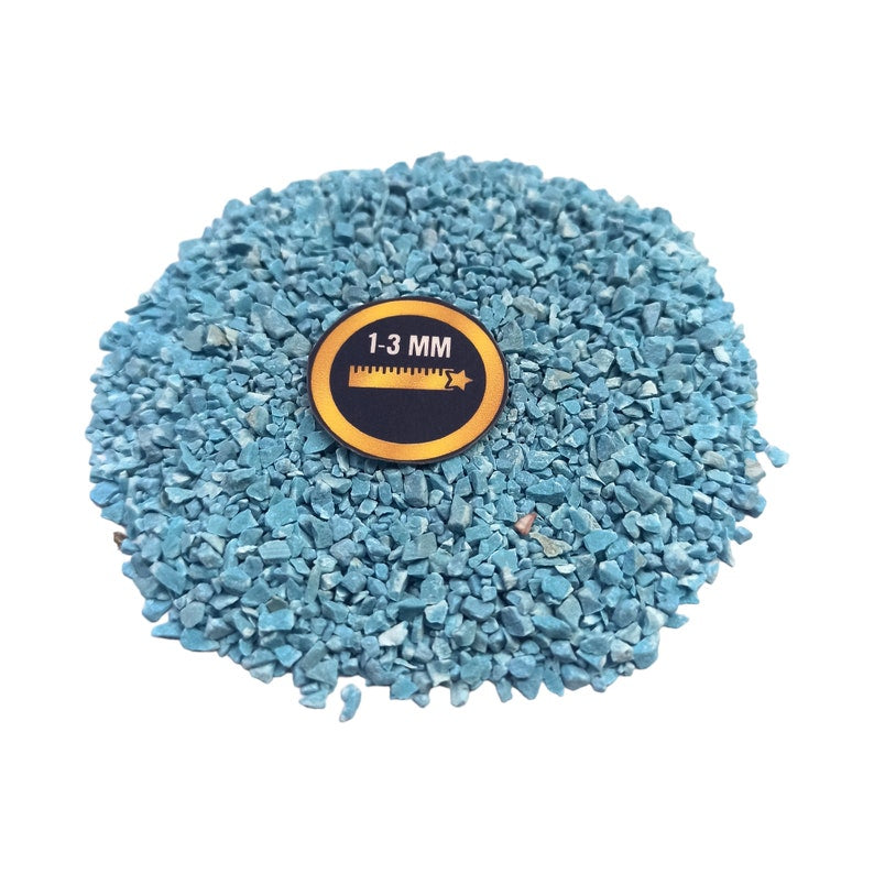 Earthmines Natural Turquoise Gemstone Crushed 1-3mm Natural Loose Stone for Orgonite, Jewelry, Reiki, Chakra Healing & Home Decor - Image 3