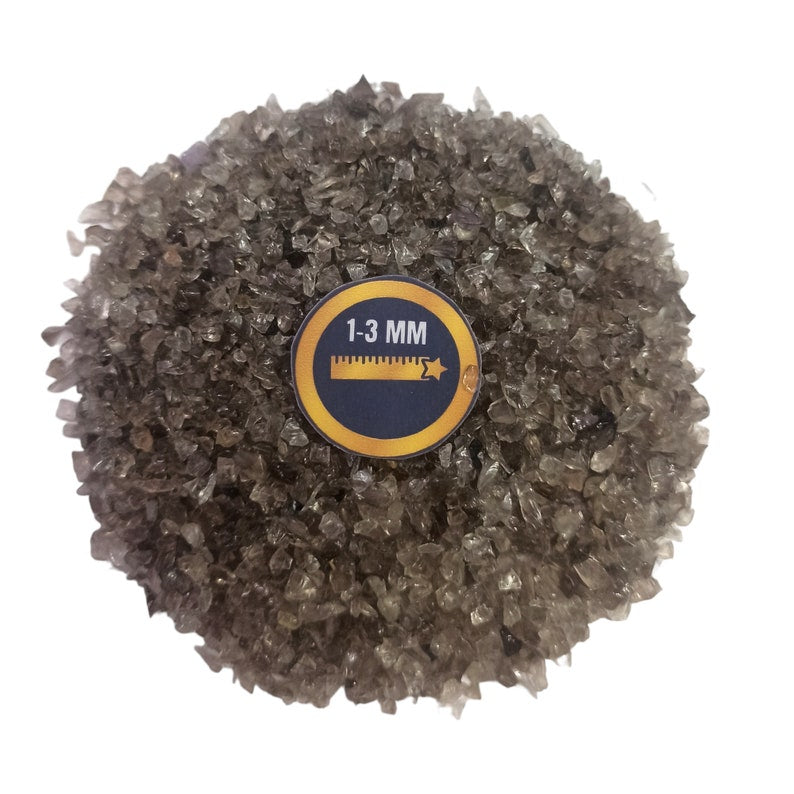 Earthmines Smoky Quartz Gemstone Crushed 1-3mm Natural Loose Stone for Orgonite, Jewelry, Reiki, Chakra Healing & Home Decor - Image 4