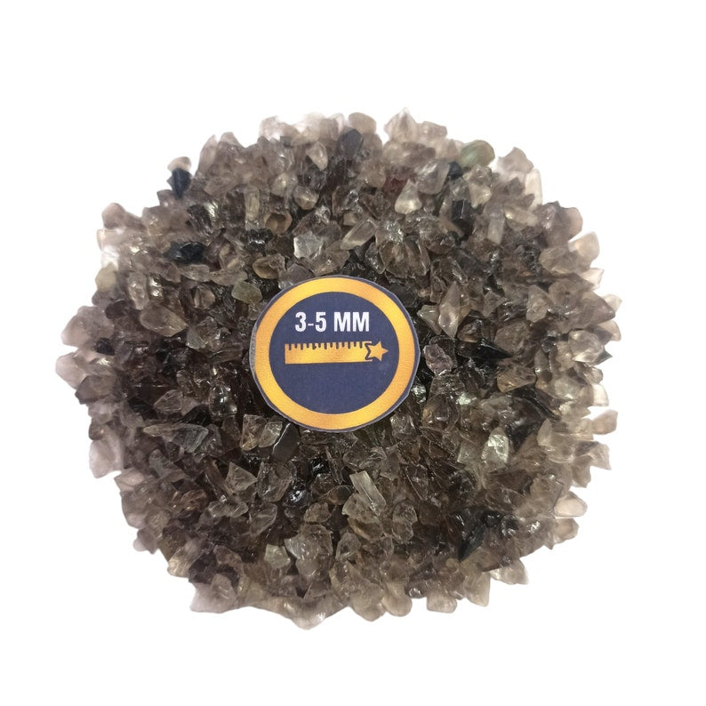 Earthmines Smoky Quartz Gemstone Crushed 3-5mm Natural Loose Stone for Vase Fillers, Crystal Decor, Reiki, Chakra Healing & Feng Shui - Image 4