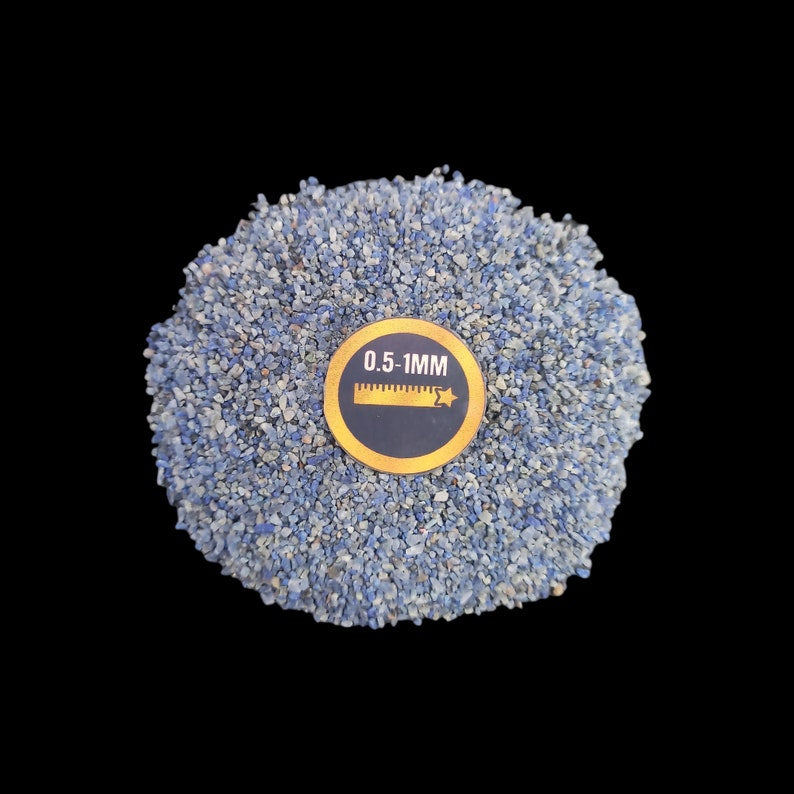 Earthmines Sodalite Gemstone Crushed 0.5-1mm Natural Loose Stone for Resin Art, Jewelry Inlay, Reiki, Chakra Healing & Crystal Bottles - Image 2
