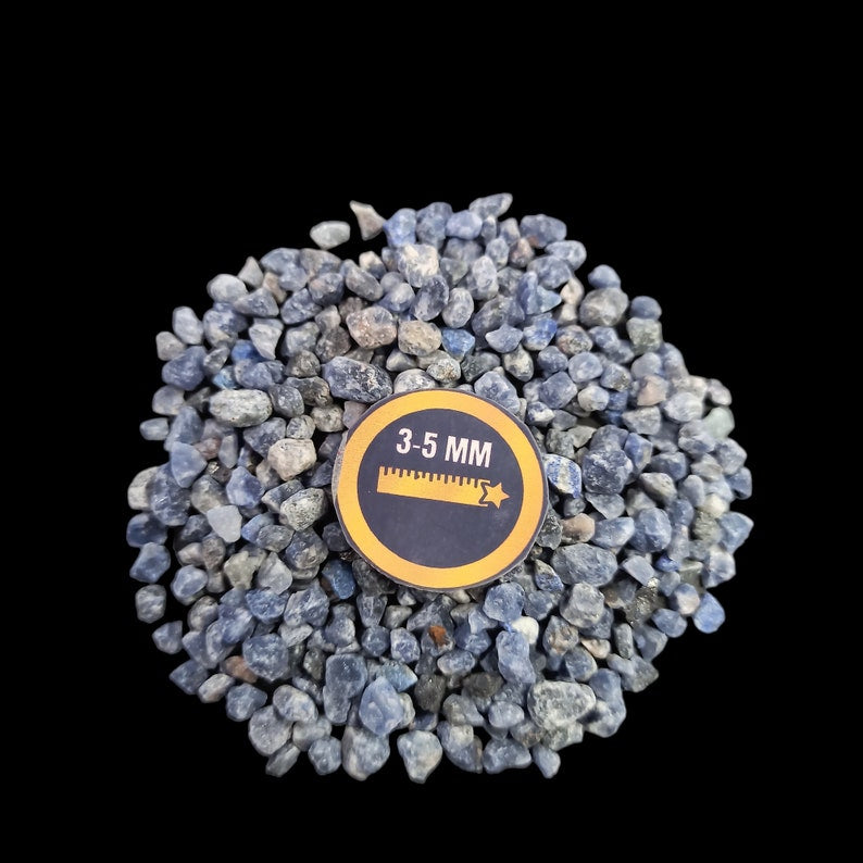 Earthmines Sodalite Gemstone Crushed 3-5mm Natural Loose Stone for Vase Fillers, Crystal Decor, Reiki, Chakra Healing & Feng Shui - Image 2