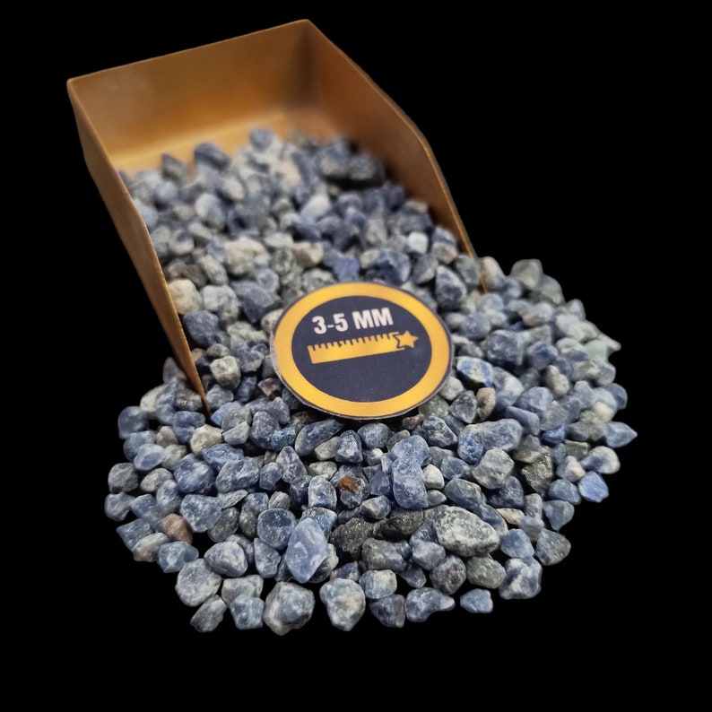 Earthmines Sodalite Gemstone Crushed 3-5mm Natural Loose Stone for Vase Fillers, Crystal Decor, Reiki, Chakra Healing & Feng Shui - Image 1