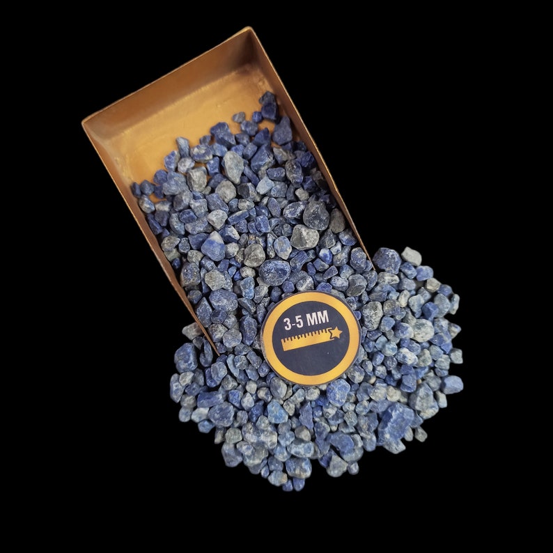 Earthmines Lapis Gemstone Crushed 3-5mm Natural Loose Stone for Vase Fillers, Crystal Decor, Reiki, Chakra Healing & Feng Shui - Image 3