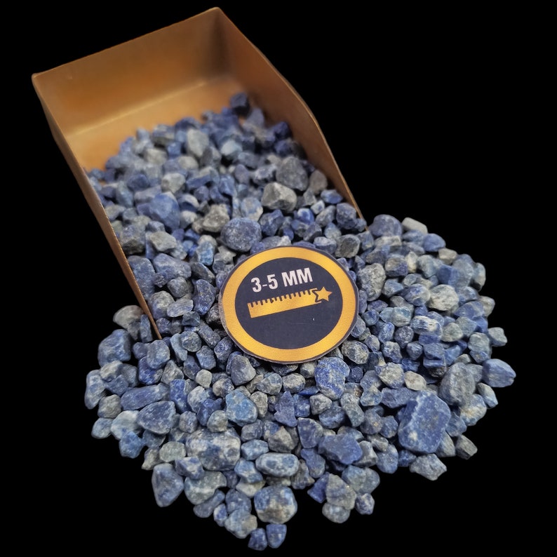 Earthmines Lapis Gemstone Crushed 3-5mm Natural Loose Stone for Vase Fillers, Crystal Decor, Reiki, Chakra Healing & Feng Shui - Image 1
