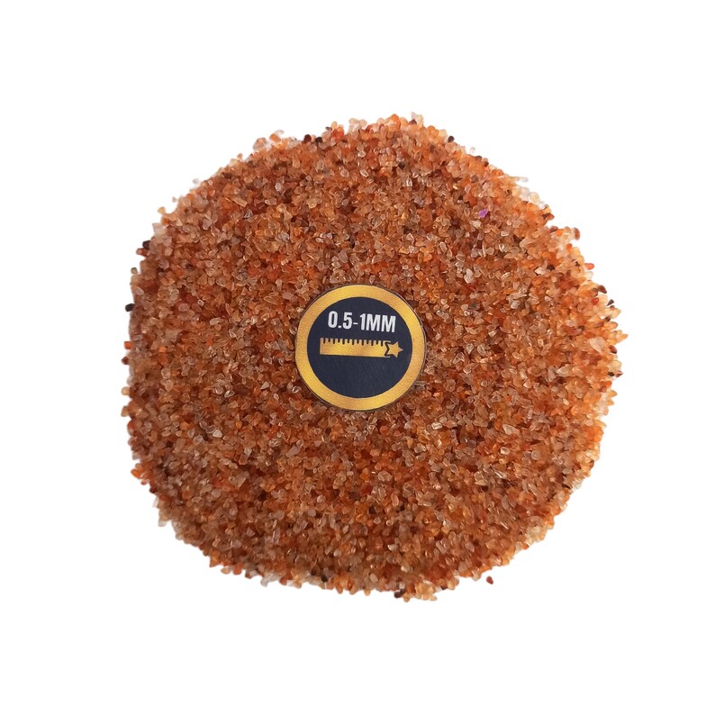 Earthmines Carnelian Gemstone Crushed 0.5-1mm Natural Loose Stone for Resin Art, Jewelry Inlay, Reiki, Chakra Healing & Crystal Bottles - Image 4