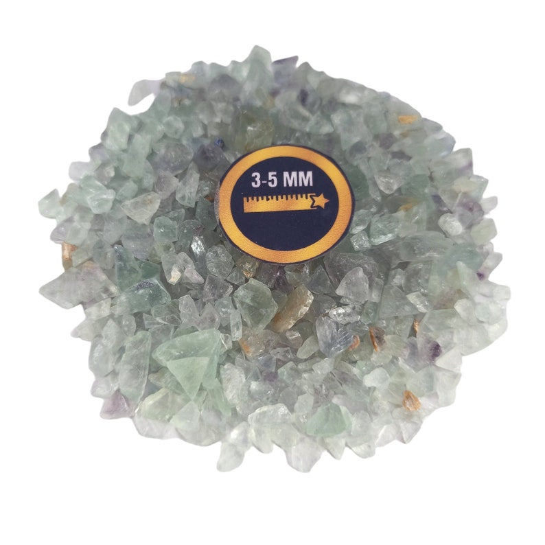 Earthmines Green Fluorite Gemstone Crushed 3-5mm Natural Loose Stone for Vase Fillers, Crystal Decor, Reiki, Chakra Healing & Feng Shui - Image 4