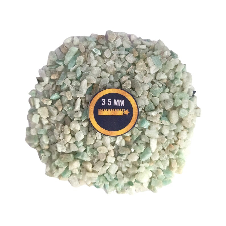 Earthmines Amazonite Gemstone Crushed 3-5mm Natural Loose Stone for Vase Fillers, Crystal Decor, Reiki, Chakra Healing & Feng Shui - Image 3