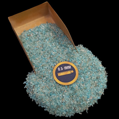 Earthmines Blue Apatite Gemstone Crushed 0.5-1mm Natural Loose Stone for Resin Art, Jewelry Inlay, Reiki, Chakra Healing & Crystal Bottles - Image 1
