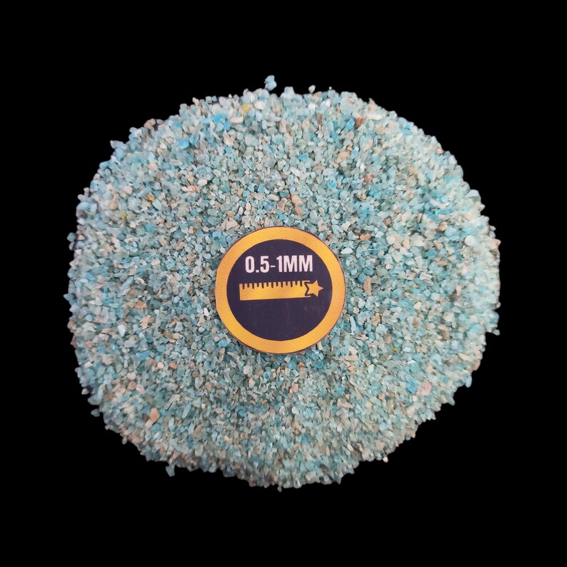 Earthmines Blue Apatite Gemstone Crushed 0.5-1mm Natural Loose Stone for Resin Art, Jewelry Inlay, Reiki, Chakra Healing & Crystal Bottles - Image 2