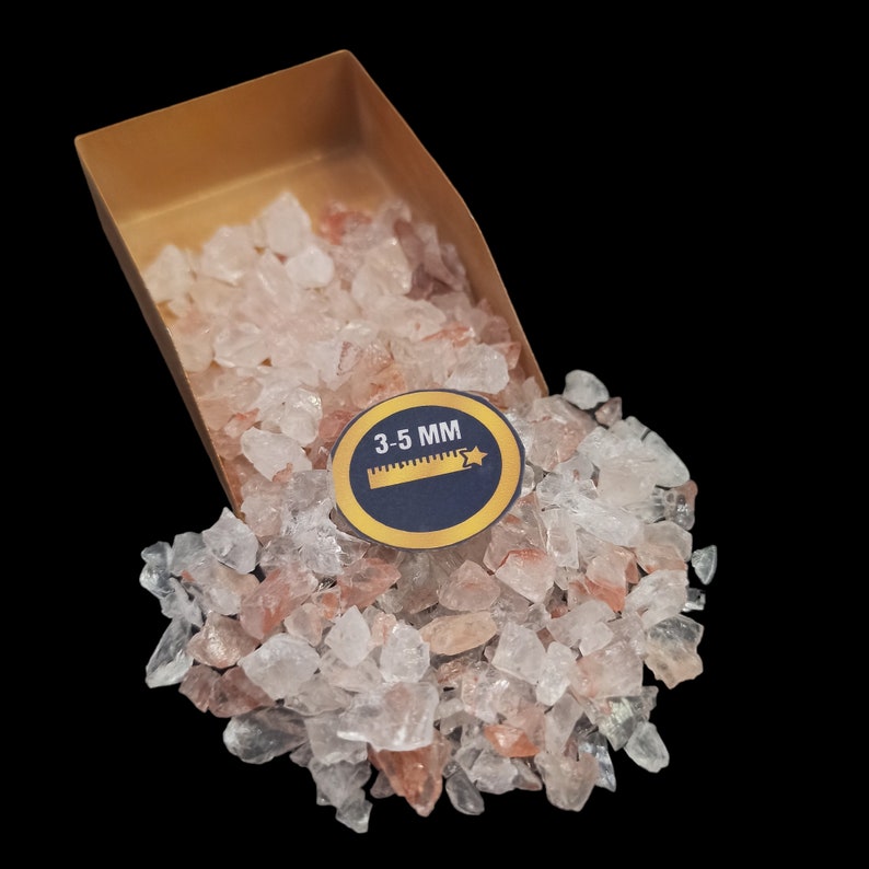 Earthmines Cherry Quartz Gemstone Crushed 3-5mm Natural Loose Stone for Vase Fillers, Crystal Decor, Reiki, Chakra Healing & Feng Shui - Image 4