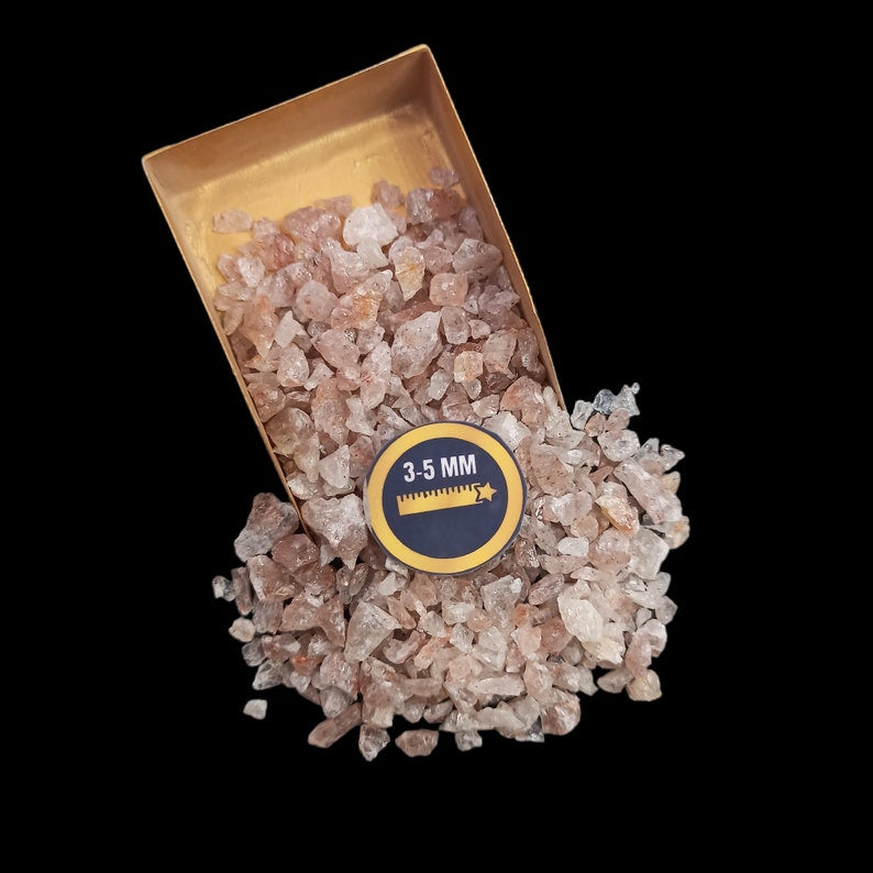 Earthmines Strawberry Quartz Gemstone Crushed 3-5mm Natural Loose Stone for Vase Fillers, Crystal Decor, Reiki, Chakra Healing & Feng Shui - Image 3