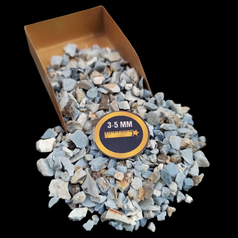 Earthmines Blue Opal Gemstone Crushed 3-5mm Natural Loose Stone for Vase Fillers, Crystal Decor, Reiki, Chakra Healing & Feng Shui - Image 4