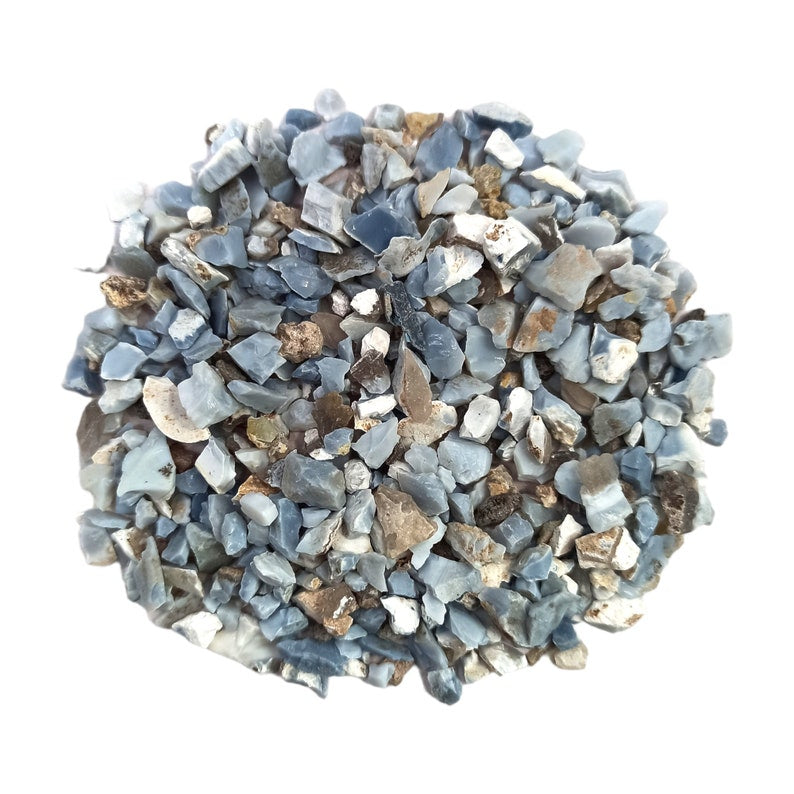 Earthmines Blue Opal Gemstone Crushed 3-5mm Natural Loose Stone for Vase Fillers, Crystal Decor, Reiki, Chakra Healing & Feng Shui - Image 1