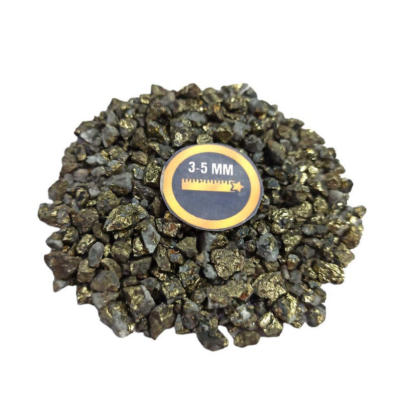 Earthmines Chalcopyrite Gemstone Crushed 3-5mm Natural Loose Stone for Vase Fillers, Crystal Decor, Reiki, Chakra Healing & Feng Shui - Image 4