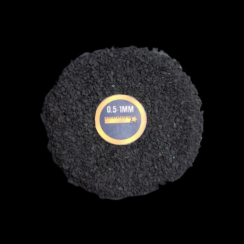 Earthmines Shungite Gemstone Crushed 0.5-1mm Natural Loose Stone for Resin Art, Jewelry Inlay, Reiki, Chakra Healing & Crystal Bottles - Image 2