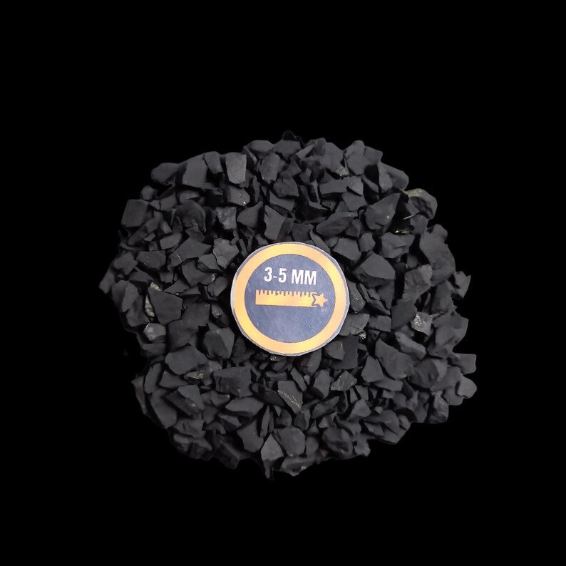 Earthmines Shungite Gemstone Crushed 3-5mm Natural Loose Stone for Vase Fillers, Crystal Decor, Reiki, Chakra Healing & Feng Shui - Image 2