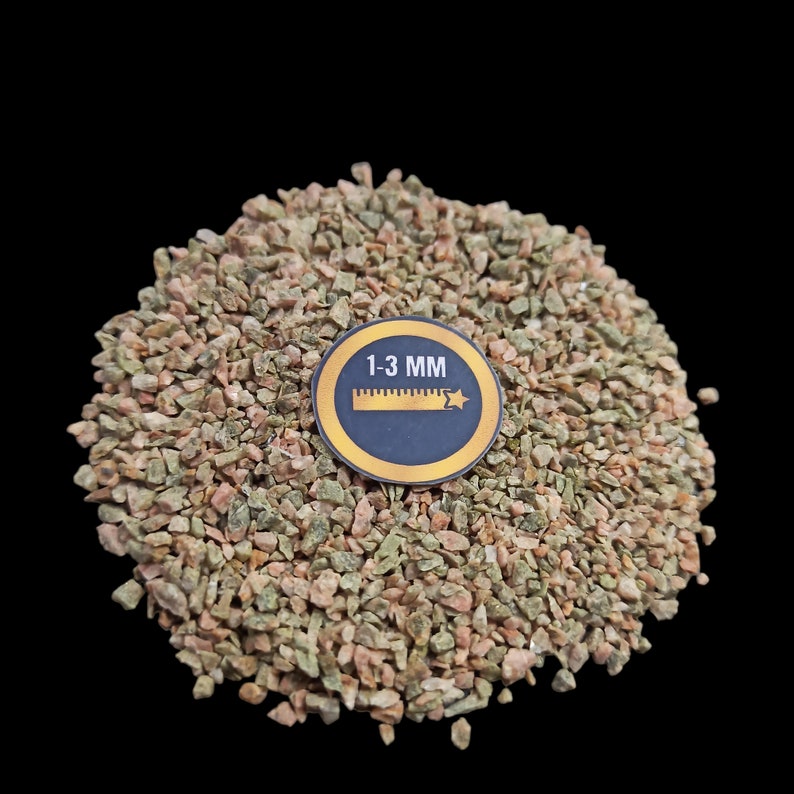 Earthmines Unakite Gemstone Crushed 1-3mm Natural Loose Stone for Orgonite, Jewelry, Reiki, Chakra Healing & Home Decor - Image 2