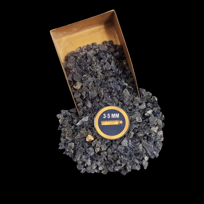 Earthmines Natural Iolite Gemstone Crushed 3-5mm Natural Loose Stone for Vase Fillers, Crystal Decor, Reiki, Chakra Healing & Feng Shui - Image 3