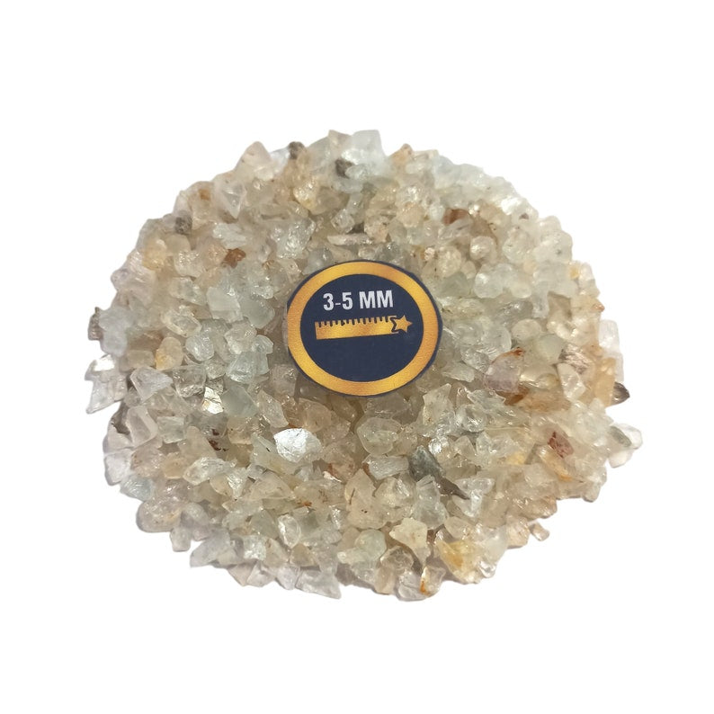 Earthmines White Topaz Gemstone Crushed 3-5mm Natural Loose Stone for Vase Fillers, Crystal Decor, Reiki, Chakra Healing & Feng Shui - Image 4