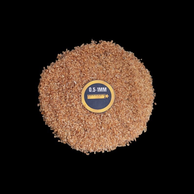 Earthmines Hessonite Garnet Gemstone Crushed 0.5-1mm Natural Loose Stone for Resin Art, Jewelry Inlay, Reiki, Chakra Healing & Crystal Bottles - Image 2