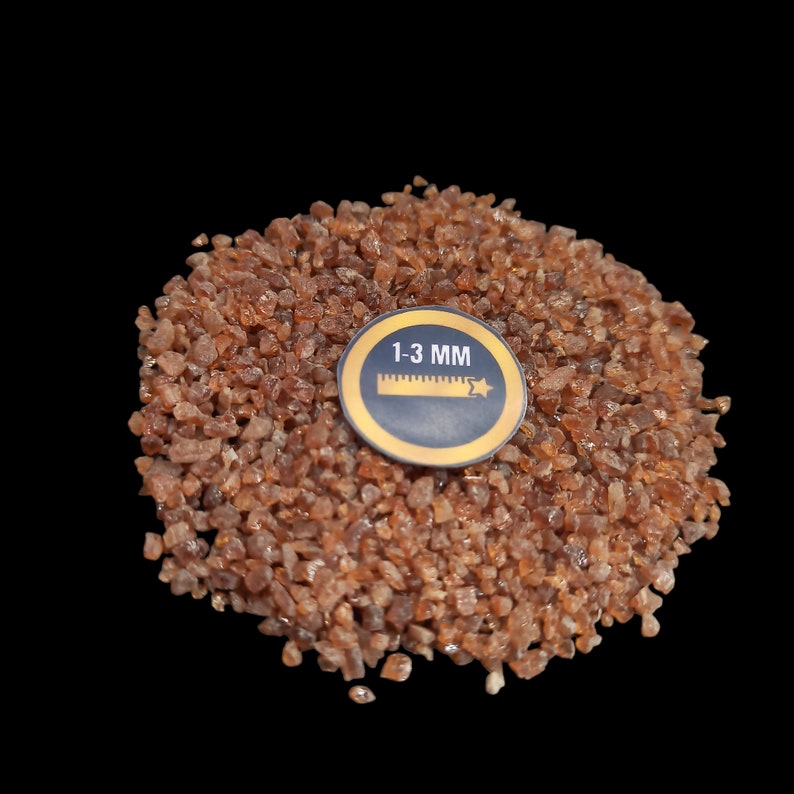 Earthmines Hessonite Garnet Gemstone Crushed 1-3mm Natural Loose Stone for Orgonite, Jewelry, Reiki, Chakra Healing & Home Decor - Image 2