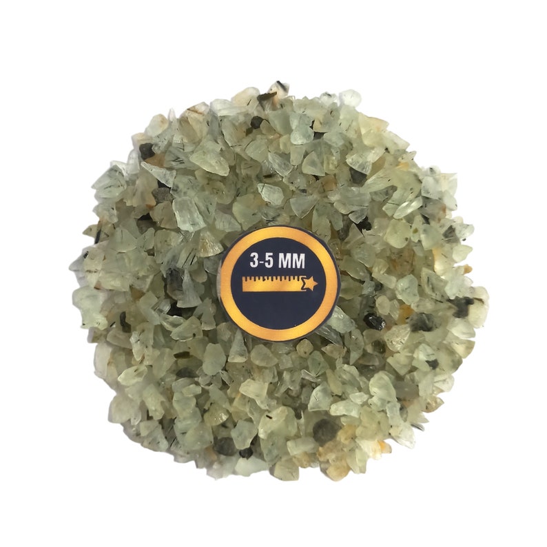 Earthmines Prehnite Gemstone Crushed 3-5mm Natural Loose Stone for Vase Fillers, Crystal Decor, Reiki, Chakra Healing & Feng Shui - Image 4