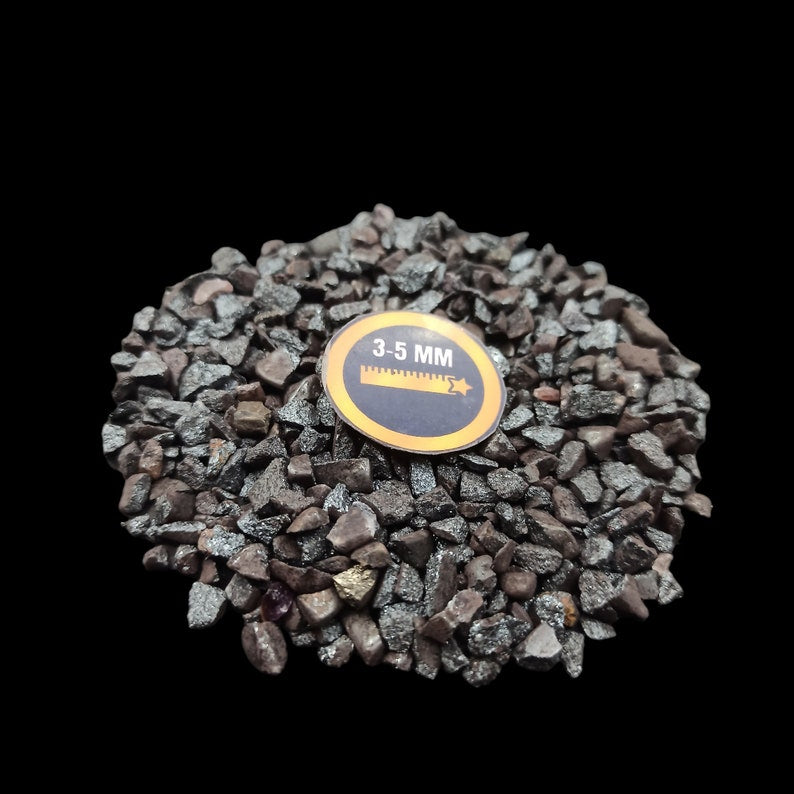 Earthmines Hematite Gemstone Crushed 3-5mm Natural Loose Stone for Vase Fillers, Crystal Decor, Reiki, Chakra Healing & Feng Shui - Image 2