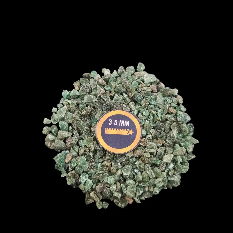 Earthmines Green Jade Gemstone Crushed 3-5mm Natural Loose Stone for Vase Fillers, Crystal Decor, Reiki, Chakra Healing & Feng Shui - Image 2