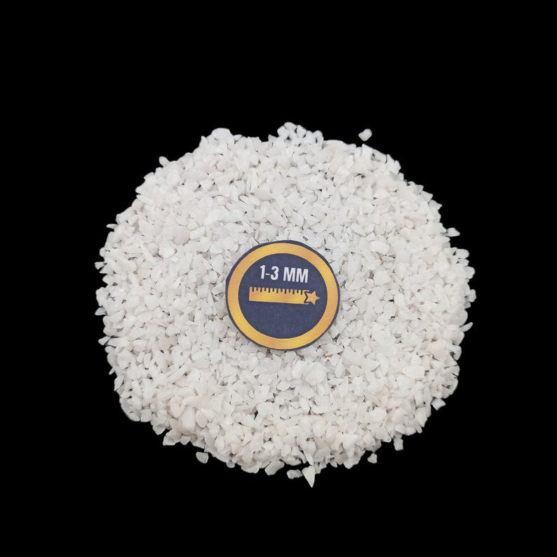 Earthmines White King Gemstone Crushed 1-3mm Natural Loose Stone for Orgonite, Jewelry, Reiki, Chakra Healing & Home Decor - Image 4