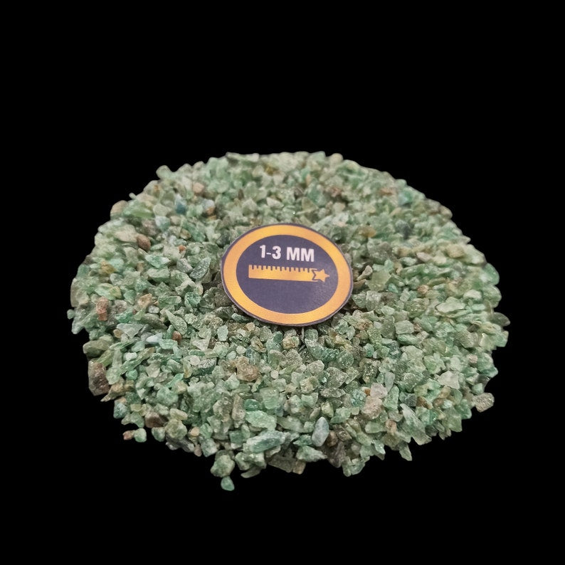 Earthmines Green Jade Gemstone Crushed 1-3mm Natural Loose Stone for Orgonite, Jewelry, Reiki, Chakra Healing & Home Decor - Image 4