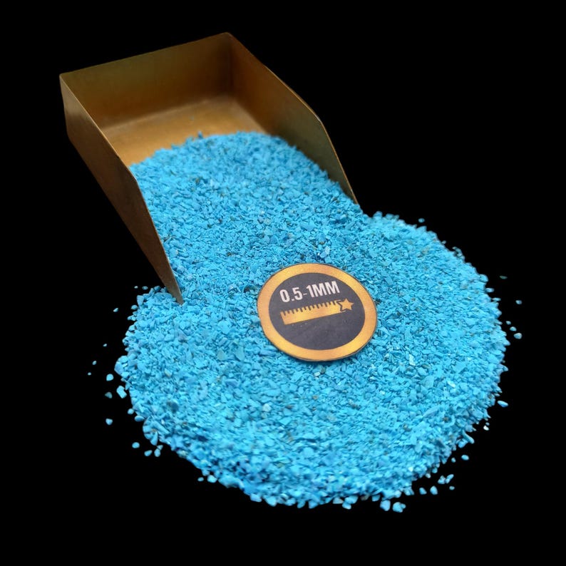 Earthmines New Natural Turquoise Gemstone Crushed 0.5-1mm Natural Loose Stone for Resin Art, Jewelry Inlay, Reiki, Chakra Healing & Crystal Bottles - Image 1