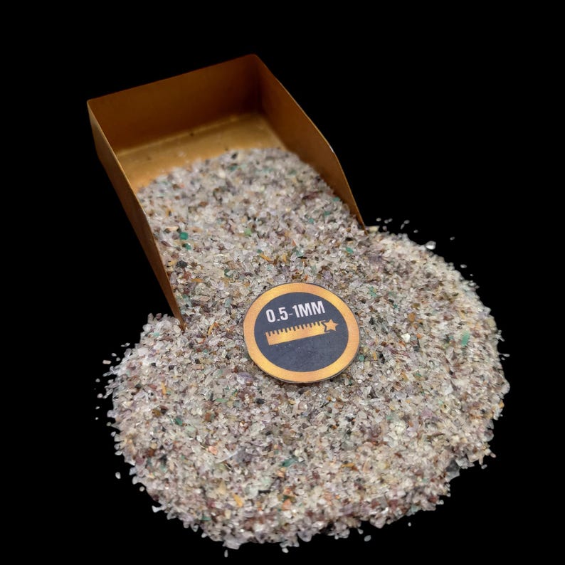 Earthmines Multi Natural Stones Gemstone Crushed 0.5-1mm Natural Loose Stone for Resin Art, Jewelry Inlay, Reiki, Chakra Healing & Crystal Bottles - Image 1