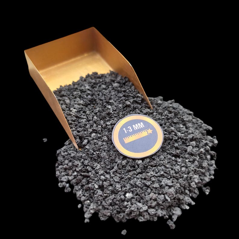 Earthmines Lava Gemstone Crushed 1-3mm Natural Loose Stone for Orgonite, Jewelry, Reiki, Chakra Healing & Home Decor - Image 1