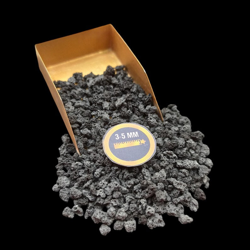 Earthmines Lava Gemstone Crushed 3-5mm Natural Loose Stone for Vase Fillers, Crystal Decor, Reiki, Chakra Healing & Feng Shui - Image 1