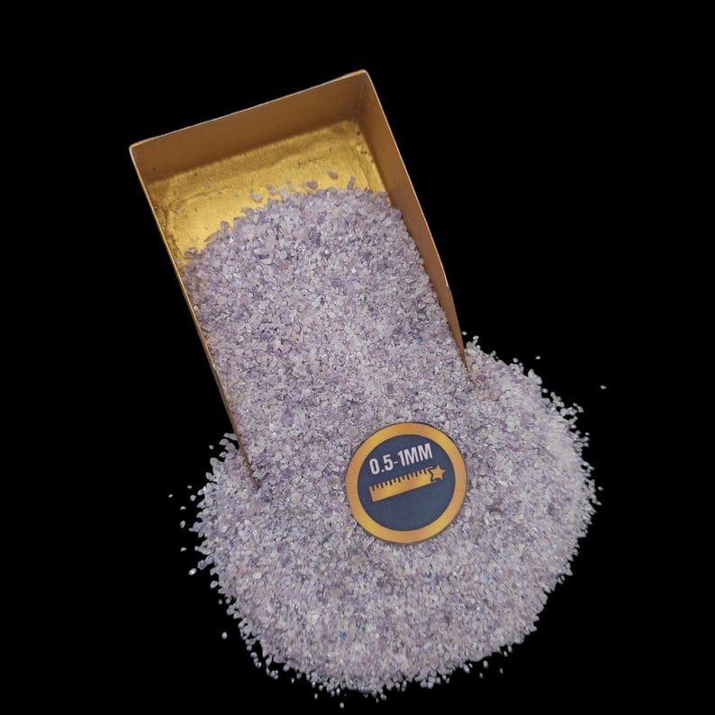 Earthmines Lepidolite Gemstone Crushed 0.5-1mm Natural Loose Stone for Resin Art, Jewelry Inlay, Reiki, Chakra Healing & Crystal Bottles - Image 2
