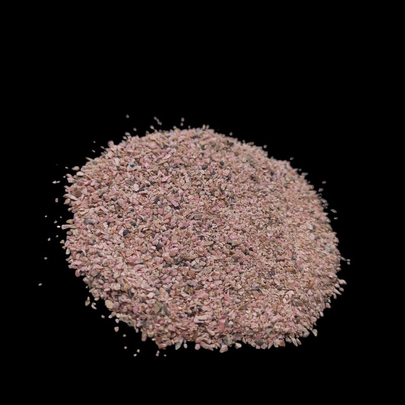 Earthmines Rhodonite Gemstone Crushed 0.5-1mm Natural Loose Stone for Resin Art, Jewelry Inlay, Reiki, Chakra Healing & Crystal Bottles - Image 4