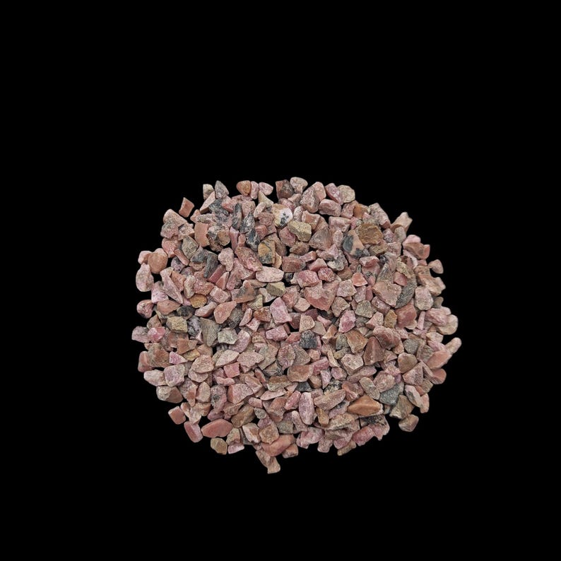 Earthmines Rhodonite Gemstone Crushed 3-5mm Natural Loose Stone for Vase Fillers, Crystal Decor, Reiki, Chakra Healing & Feng Shui - Image 2