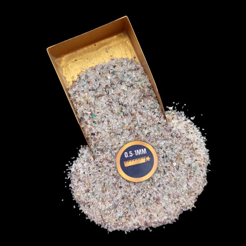 Earthmines Multi Natural Stones Gemstone Crushed 0.5-1mm Natural Loose Stone for Resin Art, Jewelry Inlay, Reiki, Chakra Healing & Crystal Bottles - Image 4