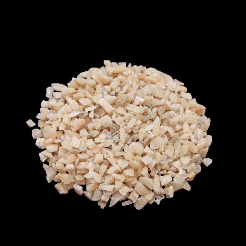 Earthmines Peach Moonstone Gemstone Crushed 3-5mm Natural Loose Stone for Vase Fillers, Crystal Decor, Reiki, Chakra Healing & Feng Shui - Image 2