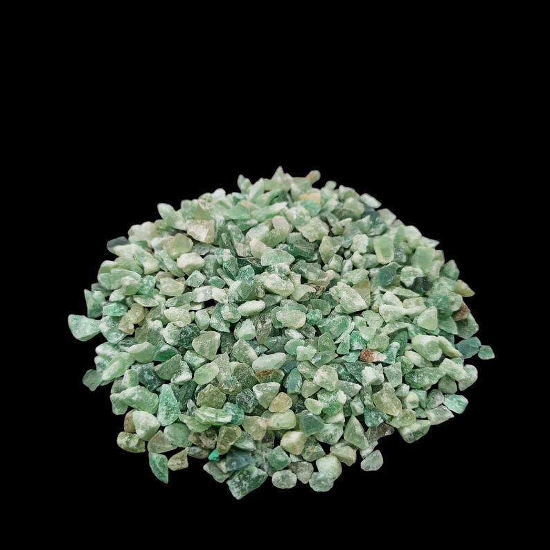 Earthmines Green Myke Gemstone Crushed 3-5mm Natural Loose Stone for Vase Fillers, Crystal Decor, Reiki, Chakra Healing & Feng Shui - Image 2